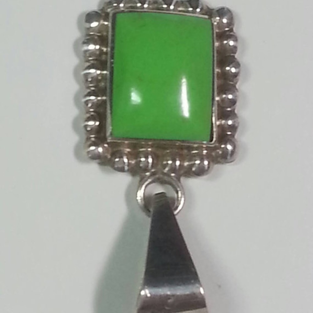 Variscite Sterling Silver Pendant & Chain View 4